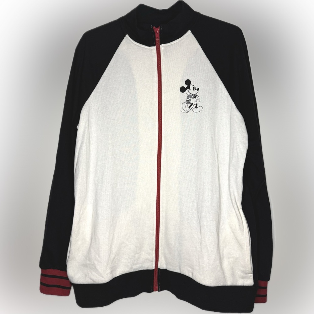 Disney Parks Mickey Mouse Winter Zip Up Sweatshirt Size M